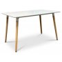 Plaza matbord 120 cm - Vit/Tr