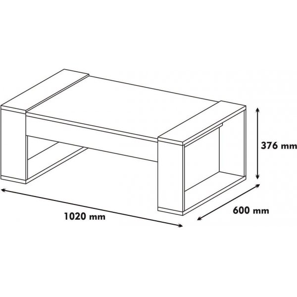 Table basse Venus 102 x 60 cm - Noyer/blanc Table basse Venus 102 x 60 cm - Noyer/blanc
