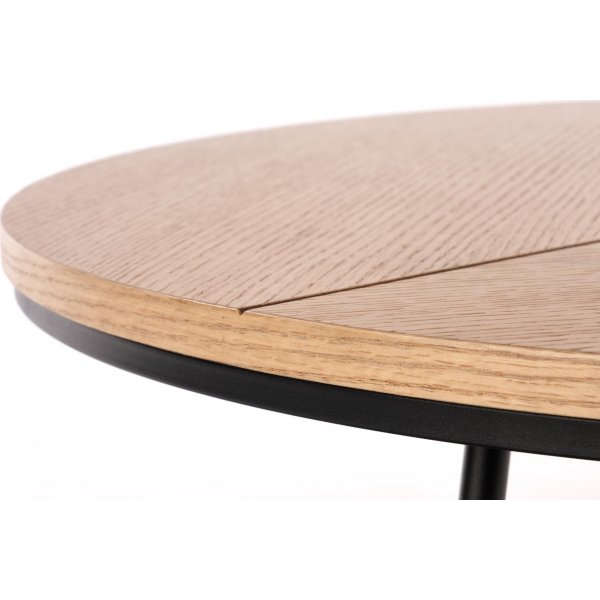 Table basse Polos 80 cm - Chne/noir