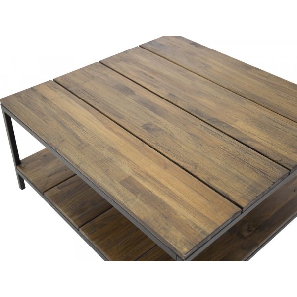 Table basse chinée homme 80 x 80 cm - Marron/noir Table basse chinée homme 80 x 80 cm - Marron/noir