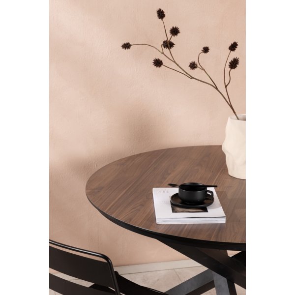 Llama matbord 140 cm - Svart/Brun