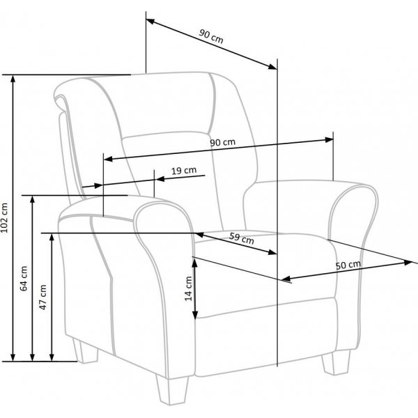 Jonette fåtölj - Mörk blå Jonette fåtölj - Mörk blå