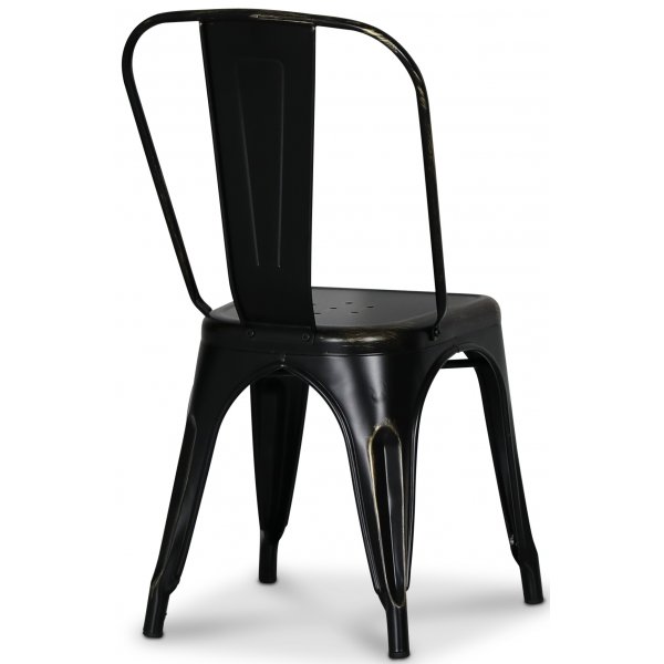 Pltstol Industry Ingo i plt - Borstad Svart / Mssing