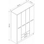 Armoire Orizzo 180x52x180 cm - Blanc