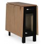 Klaffbord 30/90/150 x 80 cm - svart / ek