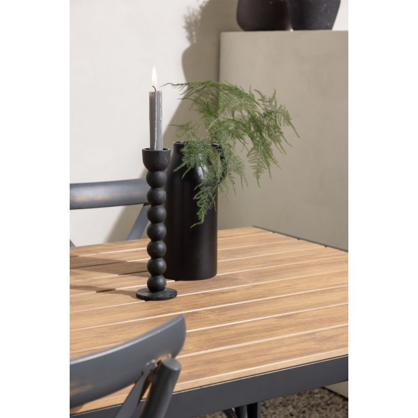 Break utematgrupp med 4 st Peking stolar - Mörkgrå/Natur Break utematgrupp med 4 st Peking stolar - Mörkgrå/Natur