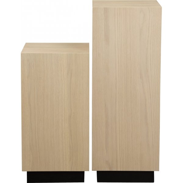 Napoli piedestal H80 - Vitpigmenterad lackad ekfanér Napoli piedestal H80 - Vitpigmenterad lackad ekfanér