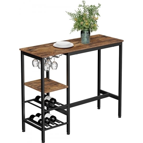 Table de bar Aleks 110 x 40 cm - Marron/noir Table de bar Aleks 110 x 40 cm - Marron/noir