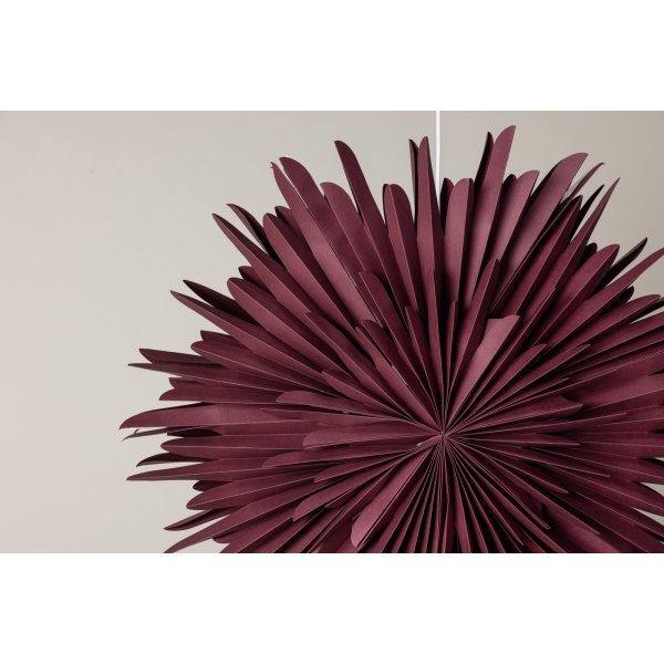 Slen adventsstjrna 80 cm - Mrkrd