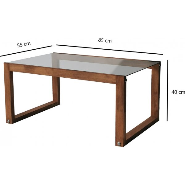 Table basse Via 85 x 55 cm - Pin foncé Table basse Via 85 x 55 cm - Pin foncé