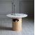 Table basse ronde Arto hauteur 60 cm - Blanchi / Marbre blanc