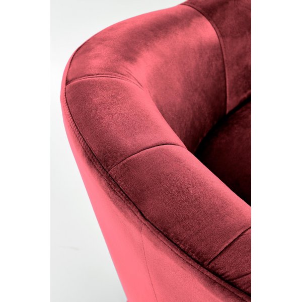 Aric fauteuil in wein rood fluweel + Textielreiniging voor meubels Aric fauteuil in wein rood fluweel + Textielreiniging voor meubels