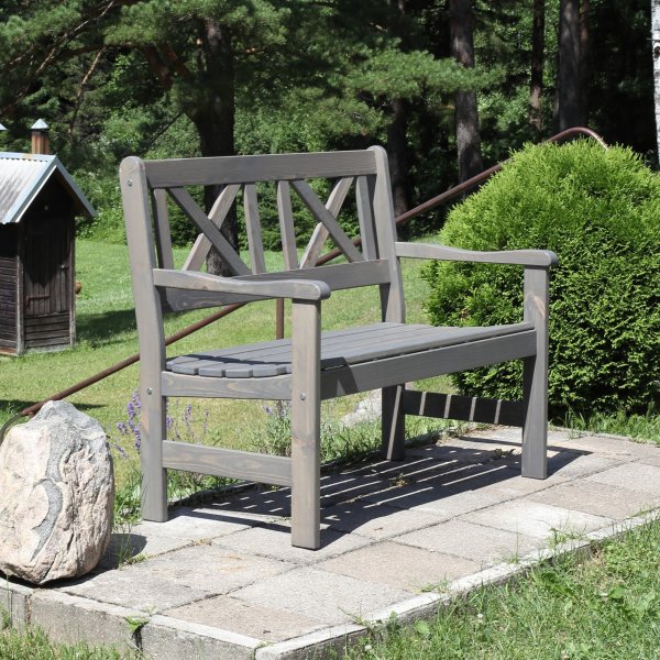Europe trädgårdsbänk 2-sits - Grå Europe trädgårdsbänk 2-sits - Grå
