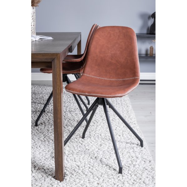 Bridge snurrbar matstol - Brun PU Bridge snurrbar matstol - Brun PU