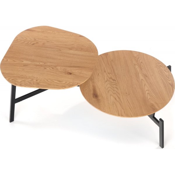 Table basse Attling 120 x 65 cm - Chne/noir