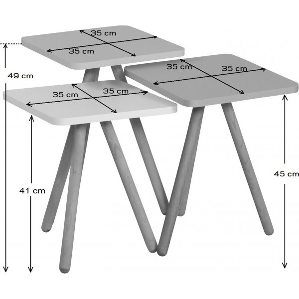 Driedubbel gedekte tafel 34 x 34 cm - Creme Driedubbel gedekte tafel 34 x 34 cm - Creme