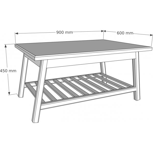Pia soffbord 90 x 60 cm - Ek Pia soffbord 90 x 60 cm - Ek