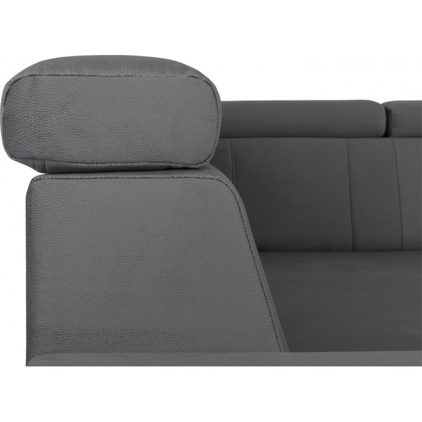 Canapé d\\\'angle Lone avec bout ouvert à droite - Gris Canapé d\\\'angle Lone avec bout ouvert à droite - Gris