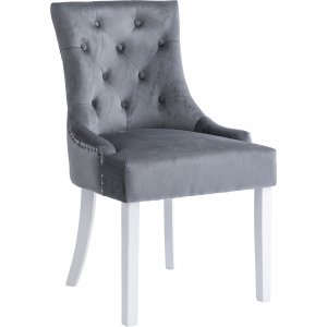 Chaise Tuva Decotique avec poigne dossier - Velours gris + Dtachant pour meubles