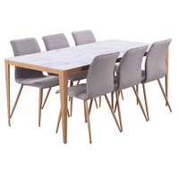 Quick matbord 180 cm - Marmorerat glas / Ekfolie Quick matbord 180 cm - Marmorerat glas / Ekfolie