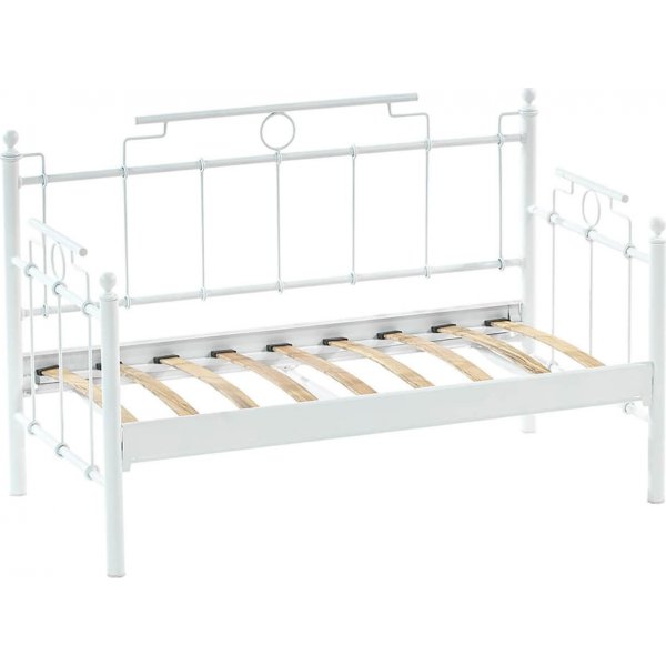 Canap d'extrieur 2 places Hampus - Blanc/marron + Dtachant pour meubles