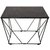 Cube Soffbord 65 x 65 cm - Glas/svart