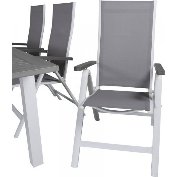 Albany utematgrupp med 6 st Albany stolar - Grå/Vit Albany utematgrupp med 6 st Albany stolar - Grå/Vit