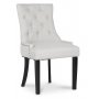 Paris matgrupp vitt bord med 4 st Tuva Eastport stolar i beige tyg
