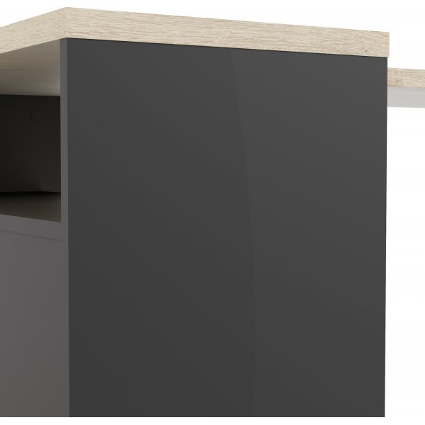 Oslo skrivbord 145 x 81 cm - Svart/ek