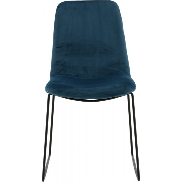 Chaise de salle  manger Minnie - Velours bleu