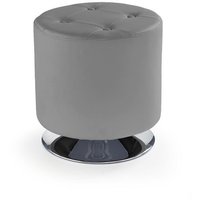 Leia sittpuff - Grå/krom Leia sittpuff - Grå/krom