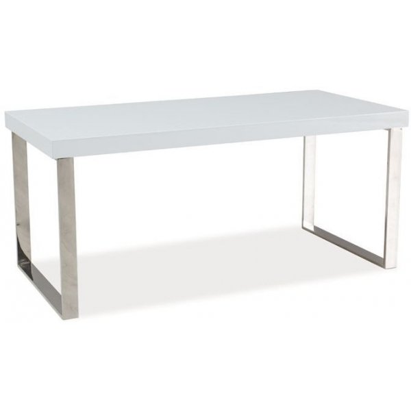 Fresvik soffbord 100 x 50 cm - Vit/krom