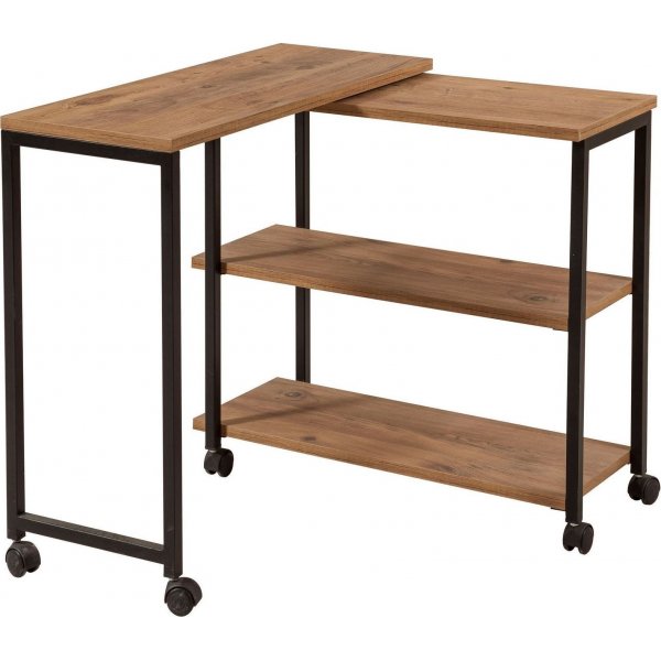 Melin sidobord 70 x 76 cm - Furu/svart