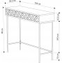 Heaton avlastningsbord 110 x 35,5 cm - Vit