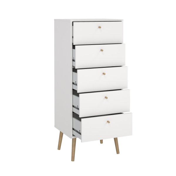 Bodo Byrå med 5 lådor - Vit Bodo Byrå med 5 lådor - Vit