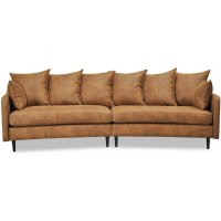 Gotland 4-sits svängd soffa 301 cm - Cognac ecoläder Gotland 4-sits svängd soffa 301 cm - Cognac ecoläder