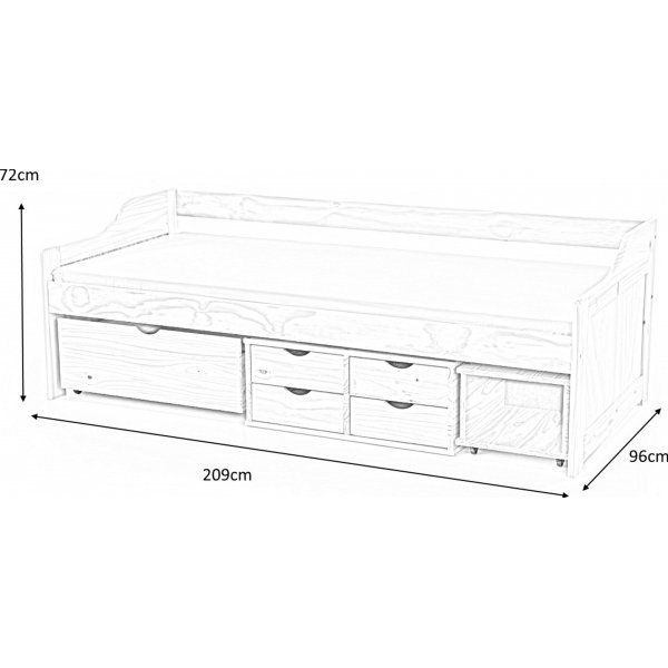 Viktor bedframe 90x200 cm - Grenen Viktor bedframe 90x200 cm - Grenen