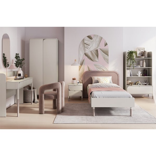 Harmony bedframe 120 x 200 cm - Kasjmier/truffel