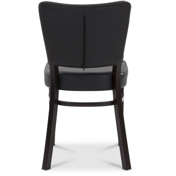 Madonna restaurangstol - Svart PU / Wenge Madonna restaurangstol - Svart PU / Wenge