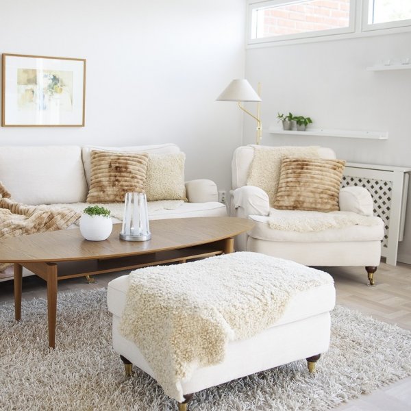 Coussin dcoratif ray Toffee - 45 x 45 cm