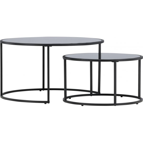 Twin soffbord Ø79/59,5 cm - Svart Twin soffbord Ø79/59,5 cm - Svart