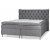 Comfy grå kontinentalsäng - 5-zons dubbelsäng med sänggavel