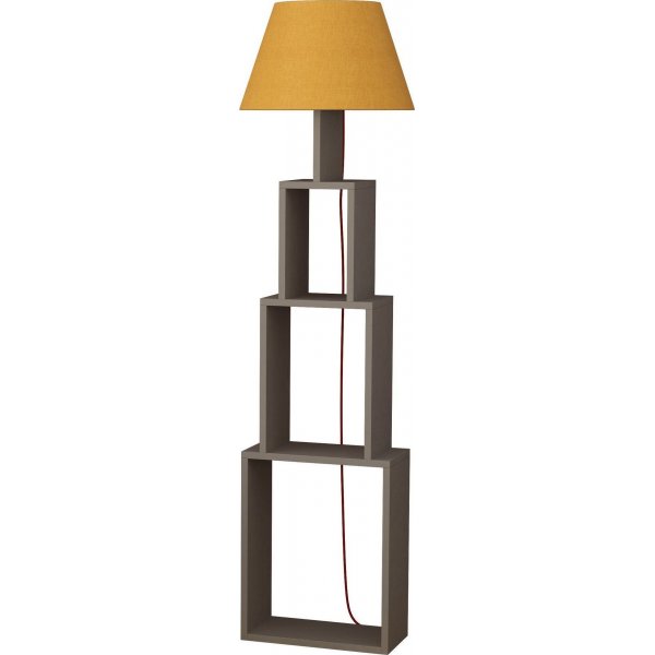 Tower golvlampa - Ljus mocka/gul