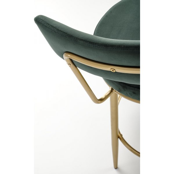 Tabouret de bar Pelican 115 - Vert fonc/or