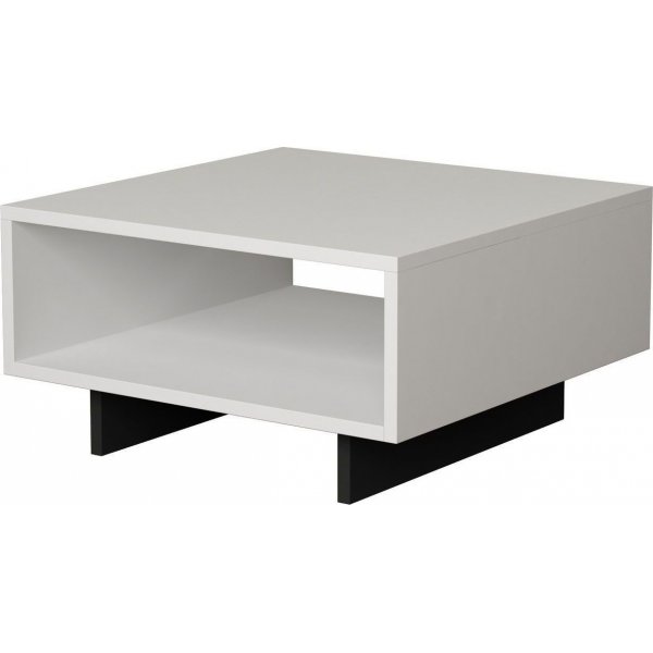 Table basse Hola 60 x 60 cm - Blanc/anthracite