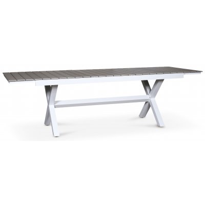 Bologna matbord 200-240 cm - Vit / Grå (Aintwood)