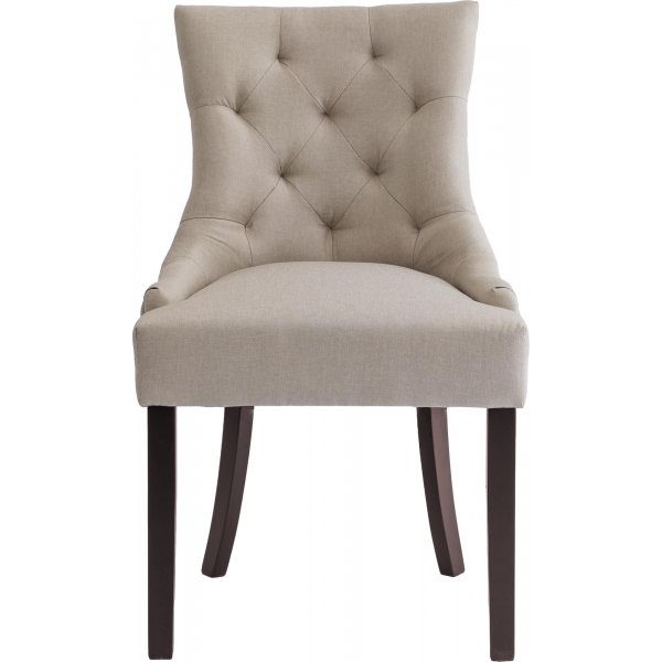 Matstol beige med bruna ben - Tuva + Möbeltassar Matstol beige med bruna ben - Tuva + Möbeltassar