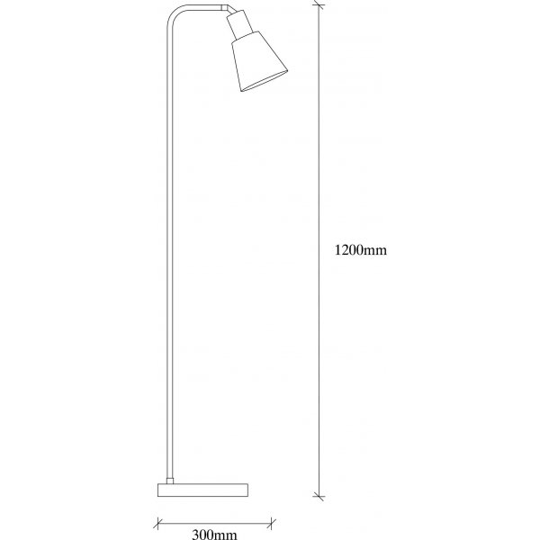 Lampadaire Emek - Noir/vintage
