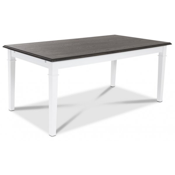 Ramns matbord 180 cm - Vit/Brunbetsad ek