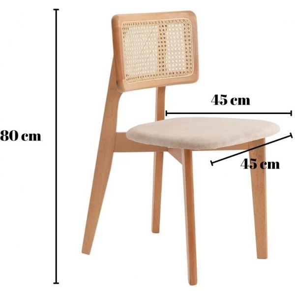 Lot de 2 chaises de salle  manger Zeus - Livre